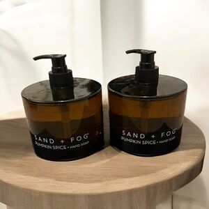 Sand+ Fog Pumpkin Spice Hand Soap  2pk 15.7 oz Chunky Glass Bottles | Fall Scent